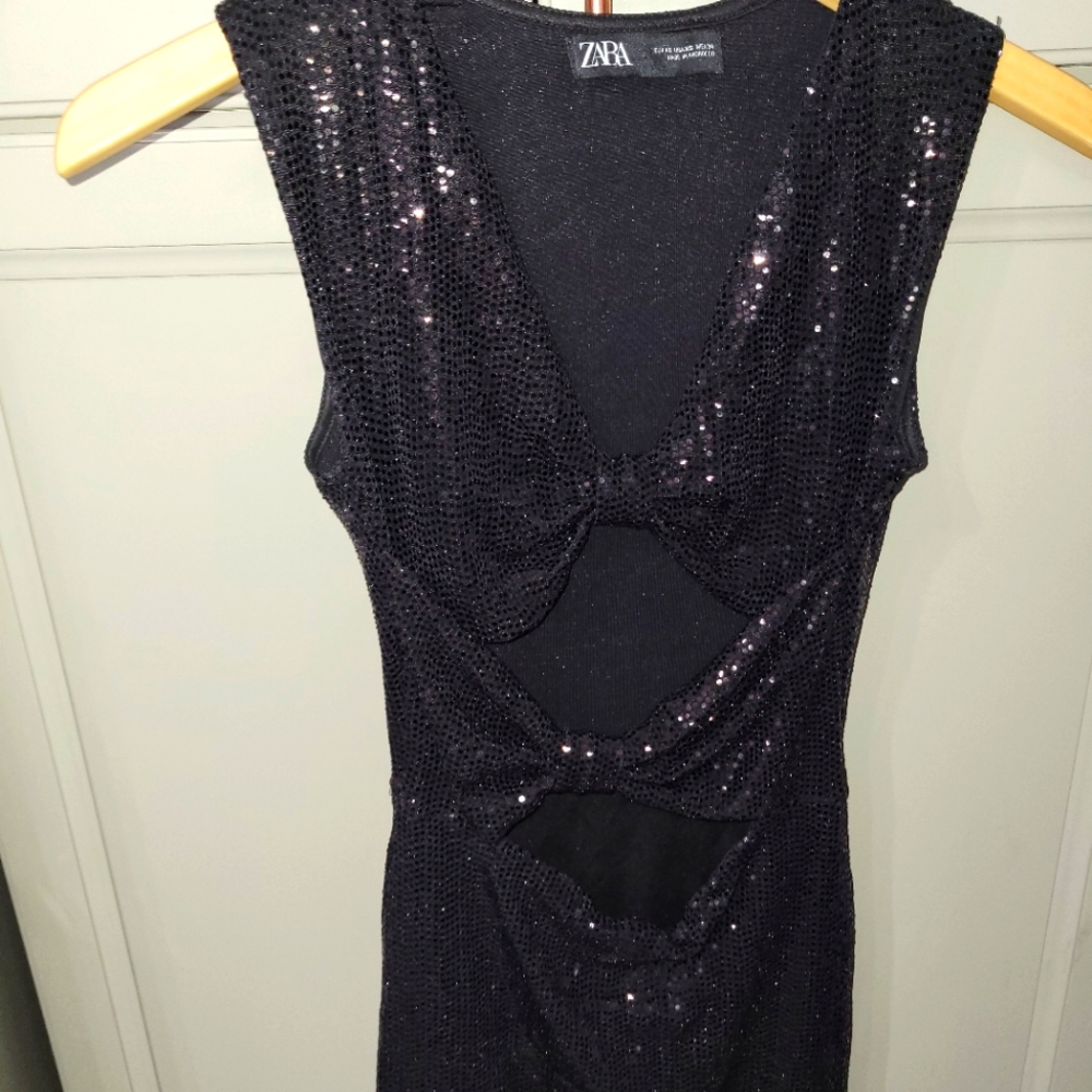 ZARA Evening Black mini dress